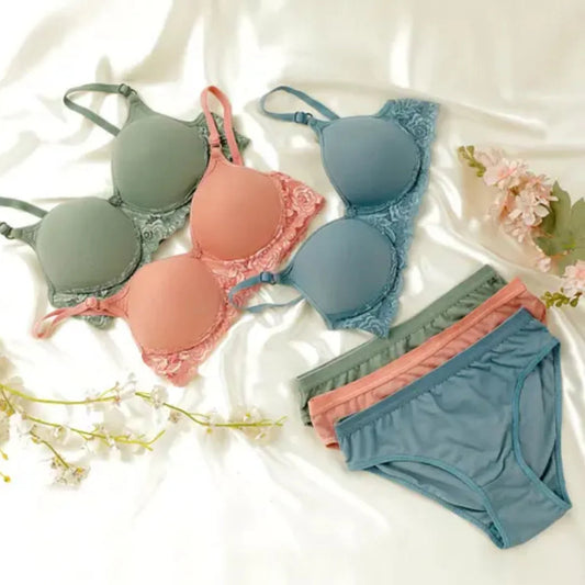 Women's Bra Panty Lingerie Set for Girl's Pack of 4 | L-39