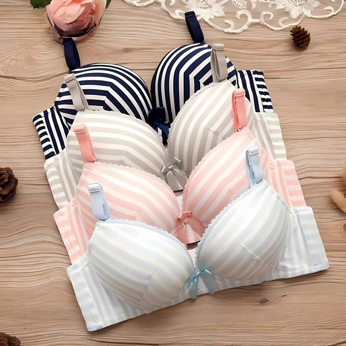 Women's Bra Panty Lingerie Set for Girl's Pack of 4 | L-82