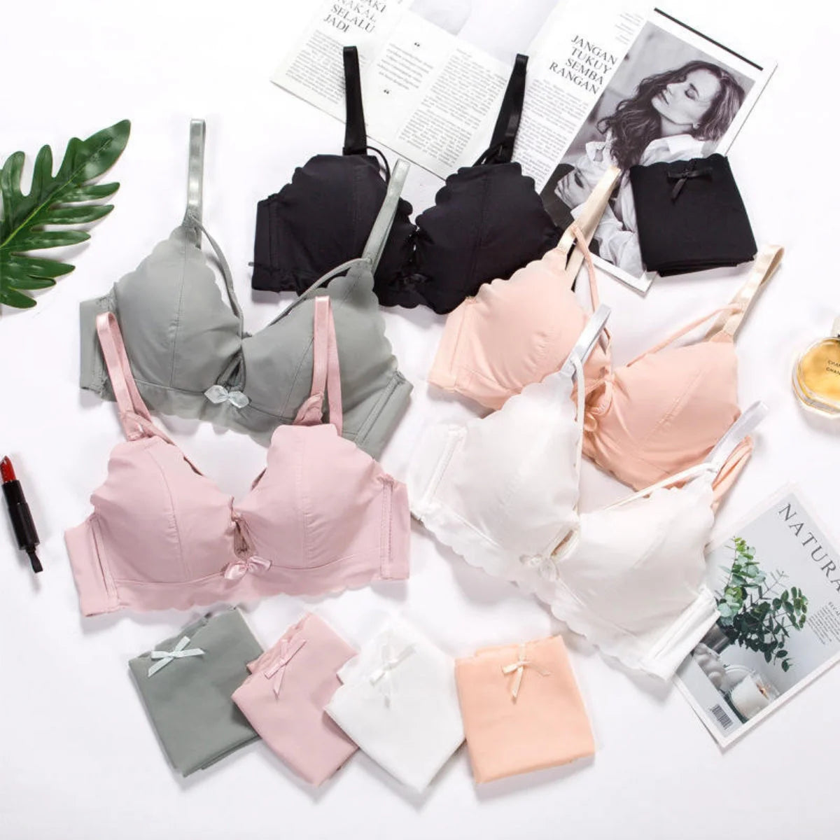 ( PACK OF =6 )WOMEN'S BRA PANTY LINGERIE SET FOR GIRL'S COMBO | V-35