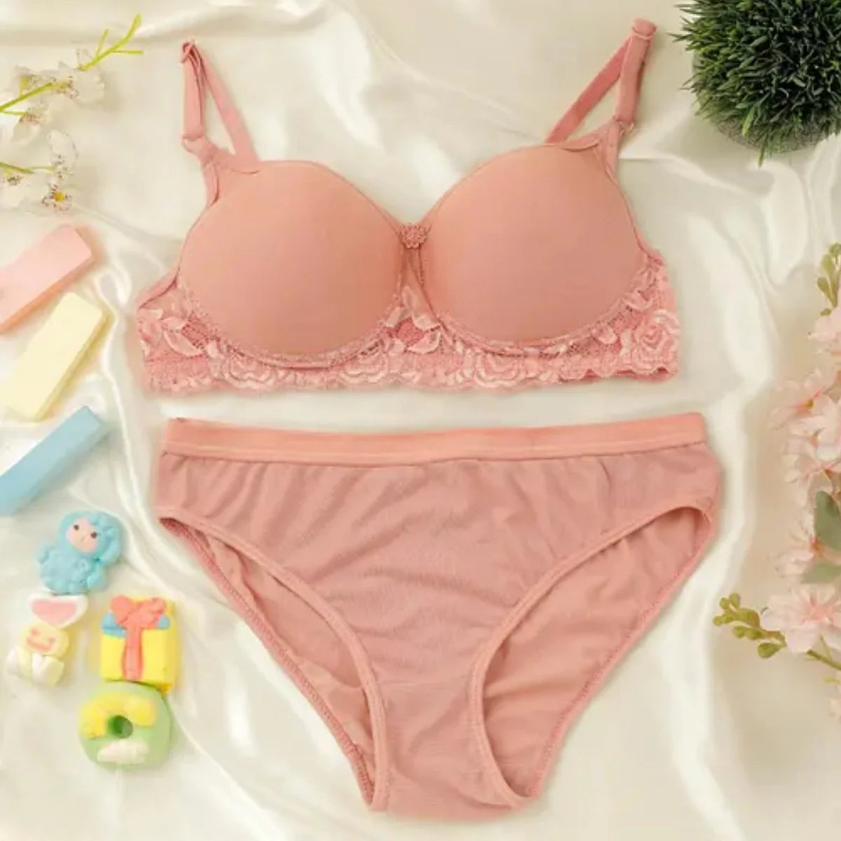 Women's Bra Panty Lingerie Set for Girl's Pack of 4 | L-39