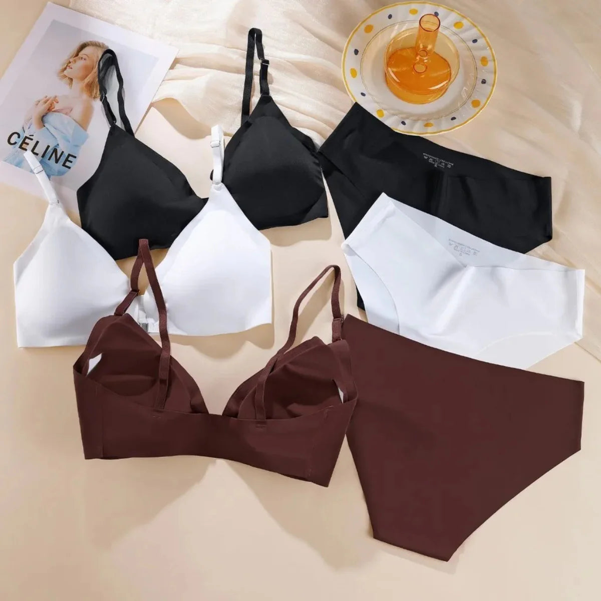 ( PACK OF =6 )WOMEN'S BRA PANTY LINGERIE SET FOR GIRL'S COMBO | K-17