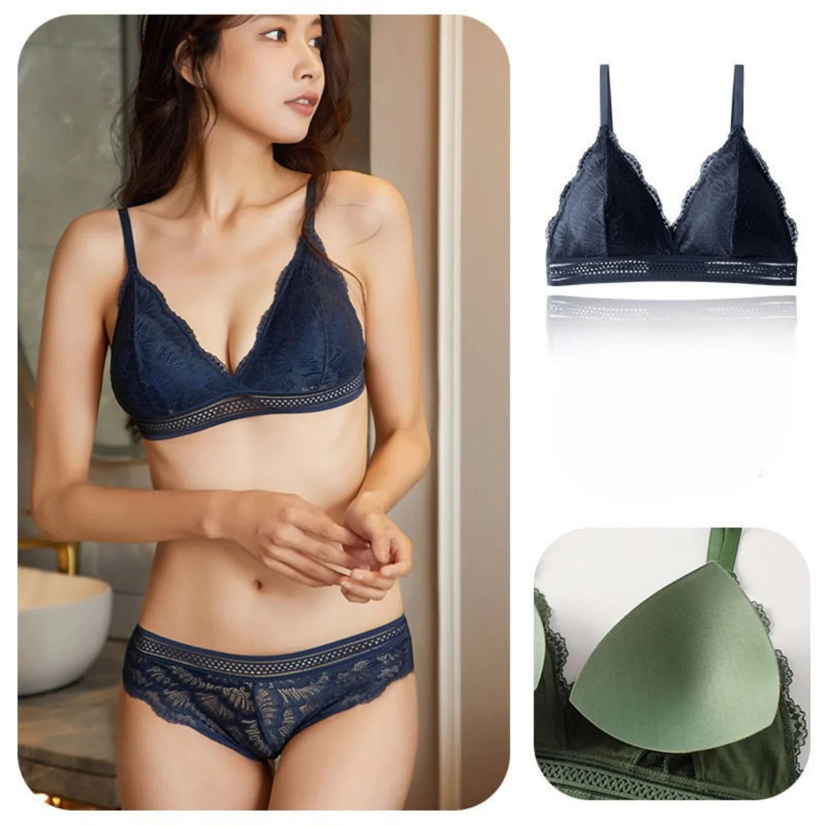 Women's Bra Panty Lingerie Set for Girl's Pack of 4 | L-72