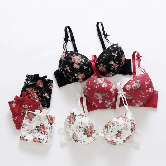 Women's Bra Panty Lingerie Set for Girl's Pack of 3 | L- 55