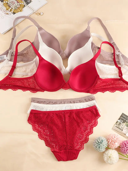 Women's Bra Panty Lingerie Set for Girl's Pack of 3 | L-75