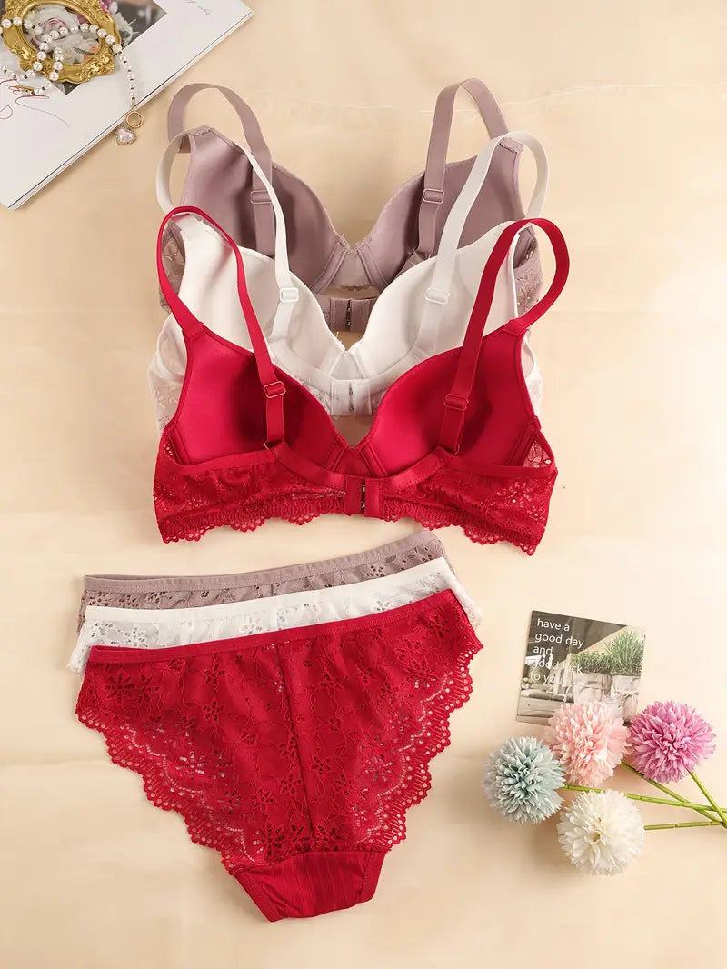 Women's Bra Panty Lingerie Set for Girl's Pack of 3 | L-75