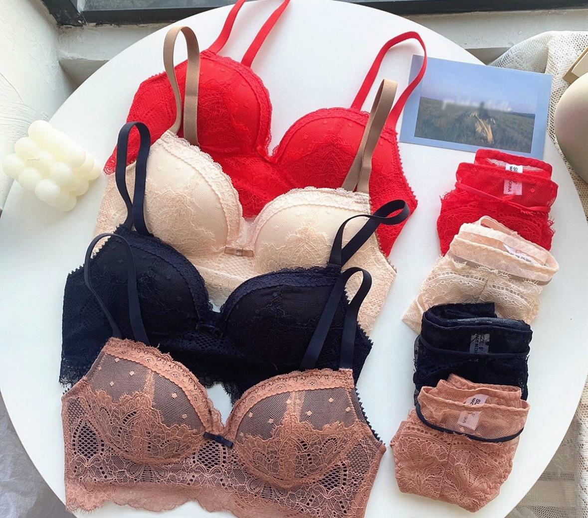 Women's Bra Panty Lingerie Set for Girl's Pack of 4| L - 86